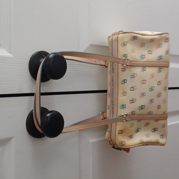 Y2K Vintage Dooney & Bourke Rainbow Monogram Barrel Purse - Picture 4 of 8